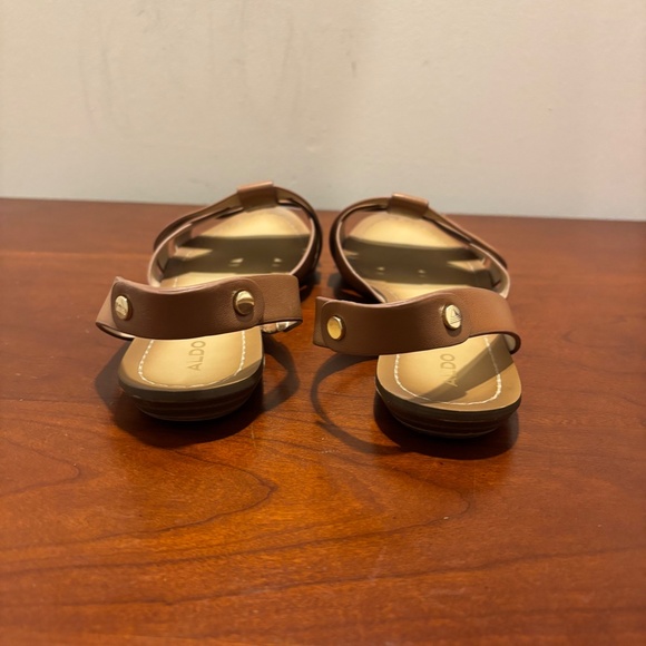 Aldo Flat Sandals in Cognac Size 10 - Picture 4 of 10